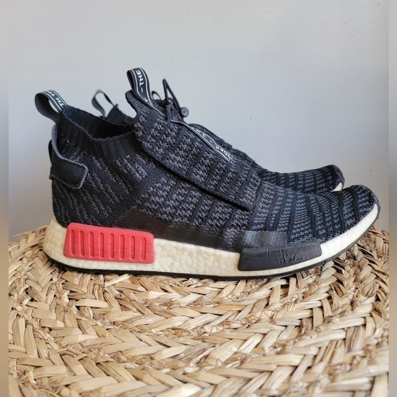 Adidas Mens NMD TS1 Primeknit Shoes in black sz Men 11